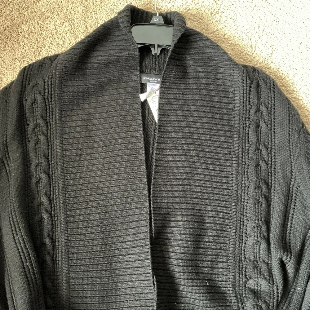 Jones NeW York Collection 100% merino wool open front cardigan/sweater size 2X. - Picture 8 of 12